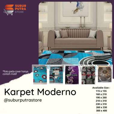MODERNO - KARPET PERMADANI MOTIF MINIMALIS SIZE 230 X 310 CM BAHAN POLYPROPHILENE VARIAN C MOTIF (AN