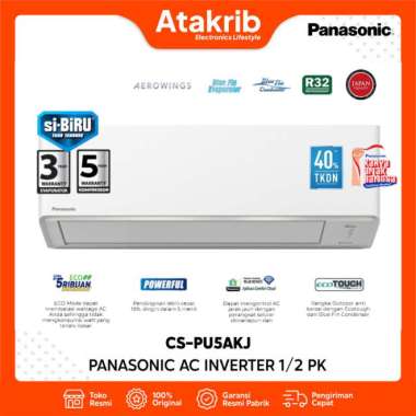 PANASONIC AC INVERTER 1/2 PK CS-PU5AKJ Si-Biru