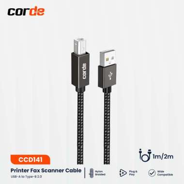 CORDE Kabel Printer USB-A to USB-B 2.0 Printer Port CCD141 2M