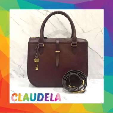 Ryder Satchel Medium in Fig / Dark Maroon