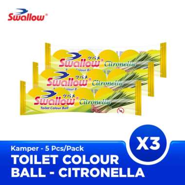 Swallow Kamper Toilet Colour Ball 5pcs / Pack - Citronella X3 Triple Pack
