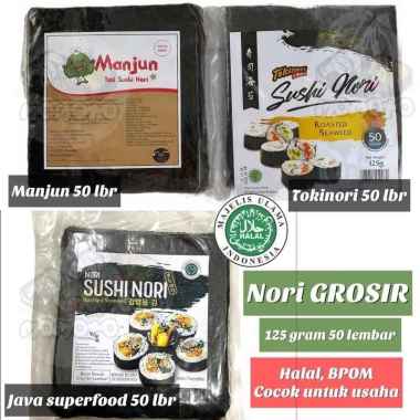 Manjun - Tokinori - Java Superfood 125 gram Yaki Sushi Nori 50 lembar Tokinori 50lbr