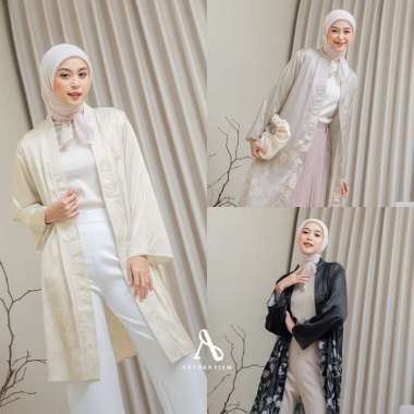 ANINDYA PRINT OUTER EXCLUSSIVE MOTIF BUNGA ATASAN TANGAN PANJANG KERJA KANTOR CASUAL AINI