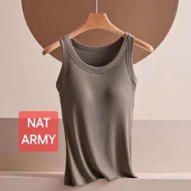 BAJUKIDDIE NAT TANK TOP BRA BAJU ATASAN CASUAL SPORT BRA KAOS WANITA ADA CUP DI DALAM ADEM NYAMAN NA