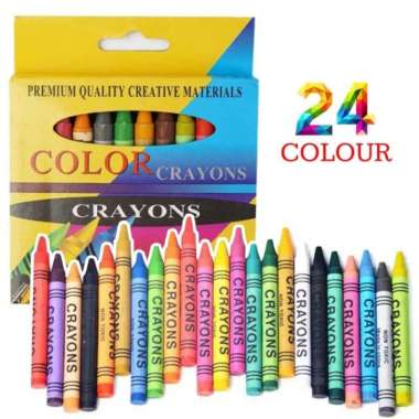 Pensil Crayon Crayons Krayon Pewarna Non Toxic Kecil Pocket Coloring 1 Set isi 24 Warna Alat Mewarna