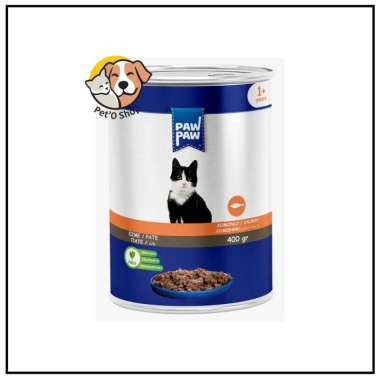PawPaw Premium Wet Food Pate for Adult Cat 400gr - Makanan Basah Kaleng Kucing Premium dari Turki Sa