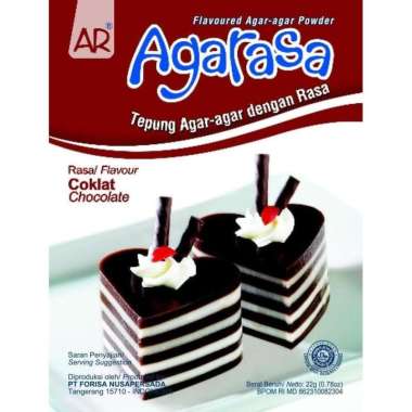 Agarasa Coklat Nutrijel Tepung agar pudding Chocolate isi 6 x 22gr - Agarasa Puding Cokelat