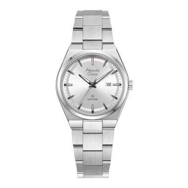 Jam Tangan Wanita Alexandre Christie AC 8697 LD BSSSL Ladies Sapphire Silver Dial Stainless Steel St