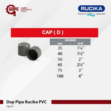 Dop Tutup Pipa Paralon PVC Rucika D 3"