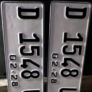 PLAT NOMOR MOBIL (sepasang) PUTIH FONT TERBARU