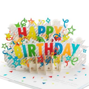 GREETING CARD- KARTU UCAPAN- HALLMARK- BIRTHDAY-CAKE- 3D POP-UP