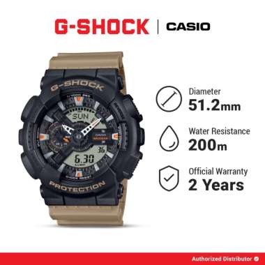 G-Shock Jam Tangan Pria GA-110TU-1A5DR Digital Analog Black Brown Gshock Original