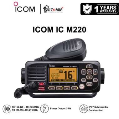 Icom IC-M220 ICM220 IC M220 RIG Marine VHF Transceiver Radio Kapal