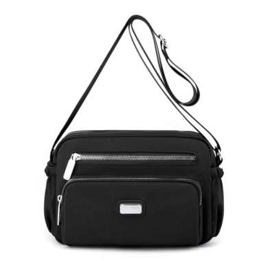 Chibao - Tas CHIBAO 5903 original tas selempang wanita kanvas waterpro - Hitam Hitam