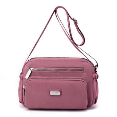 Chibao - Tas CHIBAO 5903 original tas selempang wanita kanvas waterpro - Hitam pink