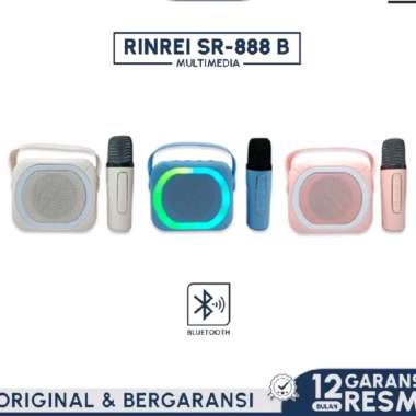 Rinrei SR-888B Speaker Portable Karaoke Bluetooth Handle Wireless 1Mic