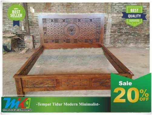 Ranjang Tempat Tidur Dipan Kayu Jati Terbaik Dan Terlaris 140 x 200