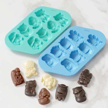 Zoku Chocolate Cat, Dog & Monster Mold - Cetakan Es Batu Unik, Cetakan Es Batu Silicon, Cetakan Es B