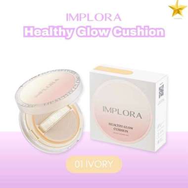 Implora Healthy Glow Cushion Bedak Basah Foundation | Alas Bedak Cover Cushion 01 Ivory