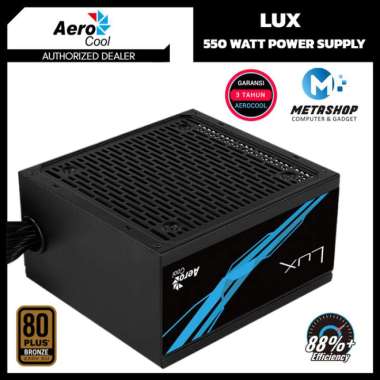 AEROCOOL PSU Lux 550W Watt Power Supply Unit 80+ Bronze
