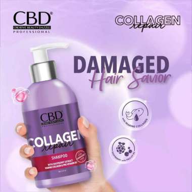 CBD COLLAGEN REPAIR Shampoo,Conditioner,Hair Mask CBD Professional Collagen Repair Series -Perawatan