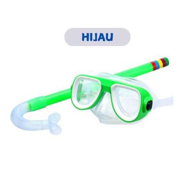 Snorkeling Mask Anak / Kacamata Menyelam Anak Remaja Snorkel Diving Mask Peralatan Selam Lensa Jerni