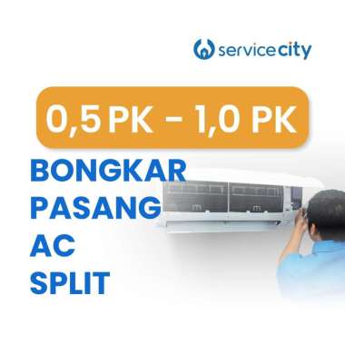 Bongkar Pasang AC Split 0,5 PK - 1,0 PK (Indoor atau Outdoor Only)