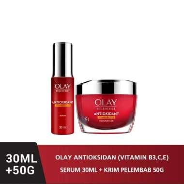 Paket Olay Moisturiser Antioxidan +Olay Regeneris Serum Antioxidan 50g