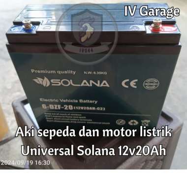 (1 buah) AKI SEPEDA LISTRIK SOLANA 12v 20ah AKI KERING MOTOR LISTRIK UNIVERSAL AKI UWINFLY T3