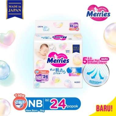 Merries Premium Popok Bayi Baru Lahir Tipe Perekat (Newborn-5)kg NB24