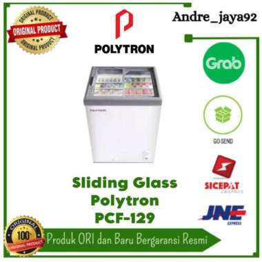 Freezer Kaca Sliding Glass Polytron PCF-129