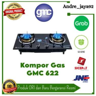Kompor Gas Kaca Tempered Glass 2 Tungku GMC 622