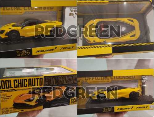 mainan anak diecast CCA Mc Laren 765LT Kuning 1:24 diecast koleksi