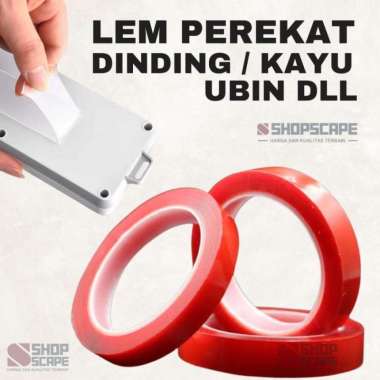 Lakban Double Tape Bening Acrylic / Selotip Solasi Doble Tape Super 25mm x 3m