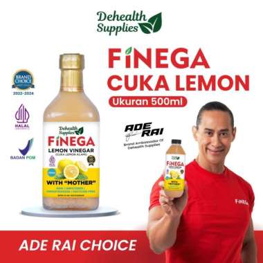Finega Vinega 500ml Cuka Apel / Nanas / Lemon by Dehealth Supplies Cuka Lemon