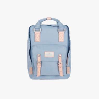 Doughnut Macaroon Backpack Crinkle Nylon Light Blue Tas Unisex - D010-0058-F