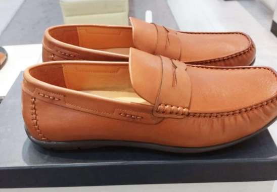 ANDREW SEPATU LOAFER PRIA ORIGINAL LOAFERS SLIP ON PANSUS KULIT ASLI ORI COKLAT BROWN ANM07