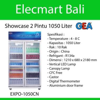 Display Cooler Showcase GEA 2 Pintu 1050 Liter EXPO-1050CN