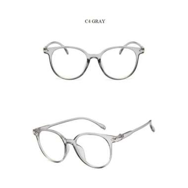 Kacamata Anti Radiasi Kacamata Pria Wanita Kacamata Fahion Frame Lensa Transparan Unisex Gray