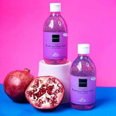 SCARLETT Whitening Shower Scrub By Felicya Angelista Pomegranate