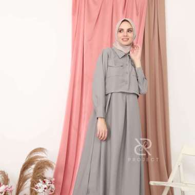 D&R PROJECT _ Acc BYARA MAXI || FASHION MUSLIM REMAJA || FASHION MUSLIM STYLISH XL BYARA GREY