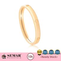 Cincin Emas Classic Charlotte Gold 10K Semar Nusantara, Ukuran Cincin 12-13