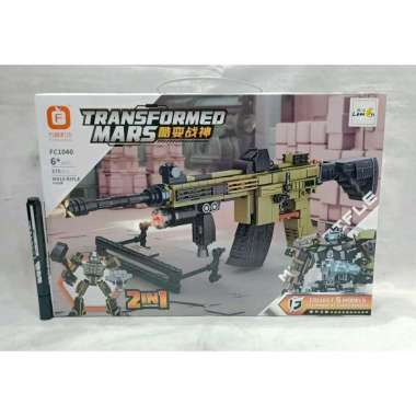 Mainan Asah Otak Menyusun Bricks Block Transformed Mars M416 Robot 2in1 FC1040 Bricks Block Transfor