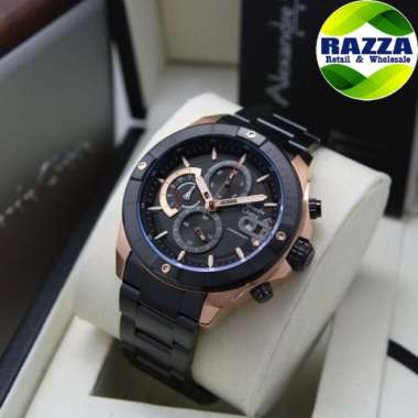 JAM TANGAN PRIA ALEXANDRE CHRISTIE AC 6631 AC6631 BLACK ROSEGOLD ORI