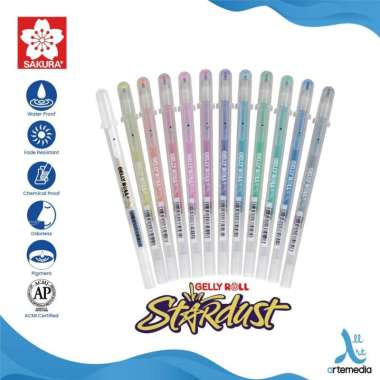 Pulpen Warna Sakura Gelly Roll Stardust Color Gel Pen Bolpen SILVER STAR