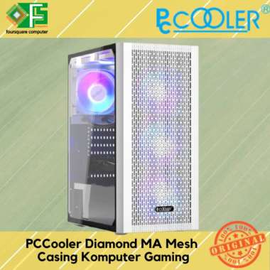 PC Casing Gaming PCCooler Diamond MA100 Mesh White | Case CPU Komputer