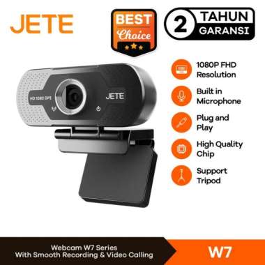 JETE W7 Webcam Full HD 1080 Mic Built In Widescreen View