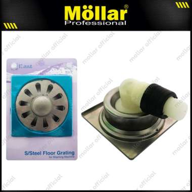 EAST Saringan Got 4" Floor Drain Mesin Cuci Stainless Lubang Selang Kamar Mandi crome
