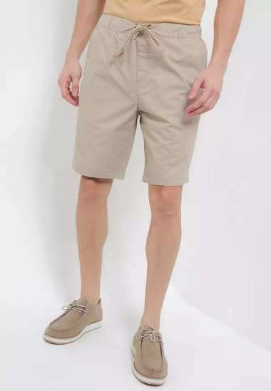 Giordano Men's Cotton Twill Shorts - Crockery (Khaki) [0110421102] M
