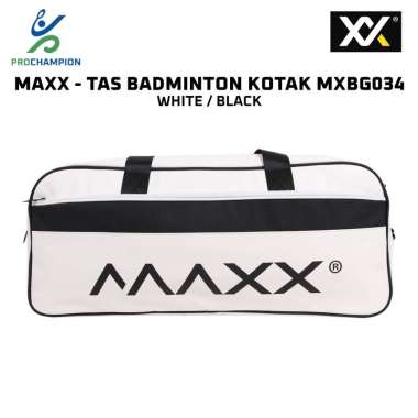 New ! Tas Kotak Badminton MAXX MXBG 034 Tas Maxx MXBG034 White Black
